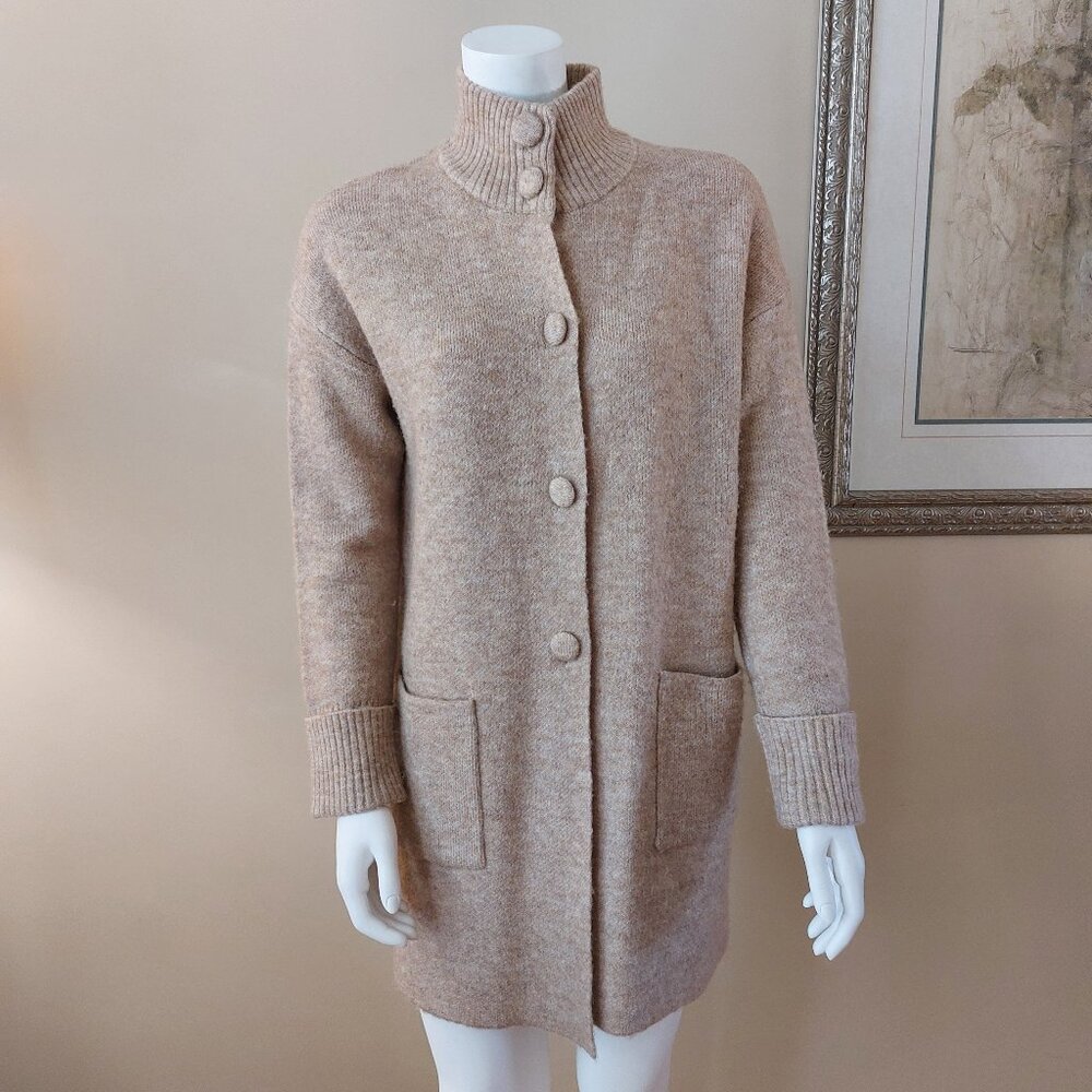 Ellen Tracy Long Knit Sweater Cardigan Coat